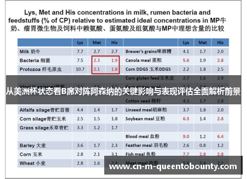 从美洲杯状态看B席对阵阿森纳的关键影响与表现评估全面解析前景 从美洲杯状态看B席对阵阿森纳的关键影响与表现评估全面解析前景